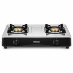 Load image into Gallery viewer, Rinnai RV-210RI 2-Burner Tabletop Gas Stove – Brass Burners, Stainless Steel, Silver