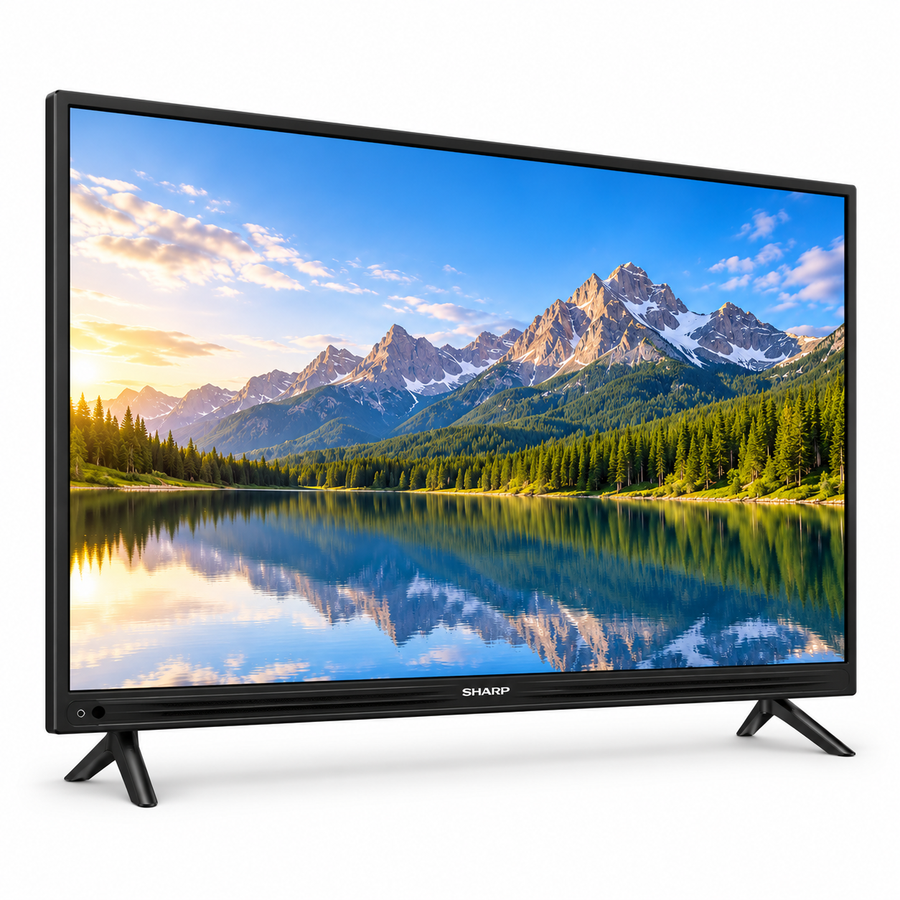 Sharp 32-Inch LED Television – Compact Flat Screen TV, Black (2T-C32BDIK) - Teq Souq