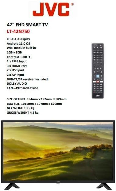 JVC 50" 4K UHD Smart Television LT-50N7105 - Teq Souq