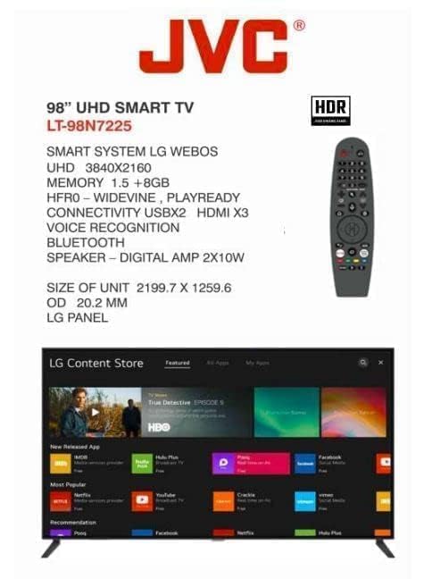 JVC 50" 4K UHD Smart Television LT-50N7105 - Teq Souq