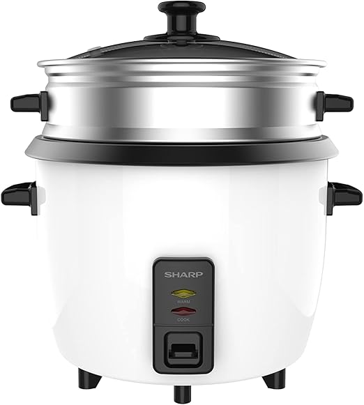 SHARP 1.8L Rice Cooker & Food Steamer KS-H188G-W3 - Teq Souq