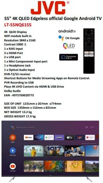 JVC 50" 4K UHD Smart Television LT-50N7105 - Teq Souq