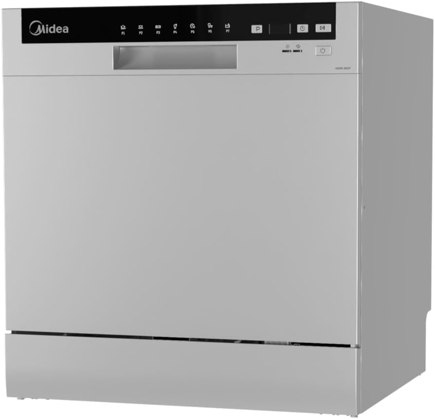 Midea 8 Place Settings Counter Top Dishwasher WQP83802FS - Teq Souq