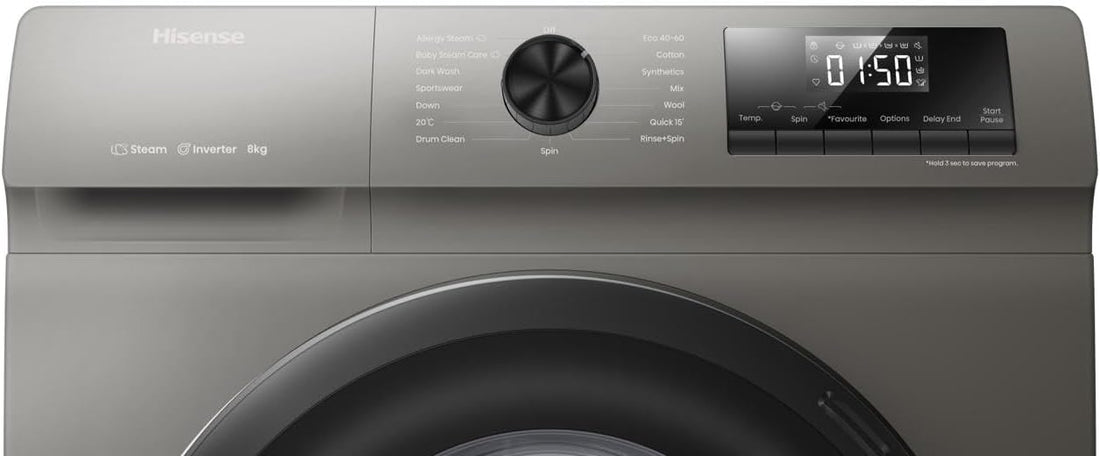 Hisense 8Kg Front Load Washing Machine WFSQ8012VMT - Teq Souq