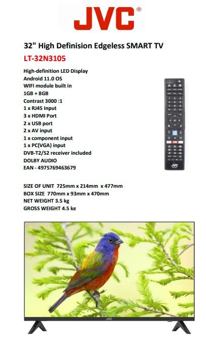 JVC 50" 4K UHD Smart Television LT-50N7105 - Teq Souq