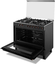 TOSHIBA 90x60 5 Burners Gas Cooker TBA-36LMG5G089KS - Teq Souq