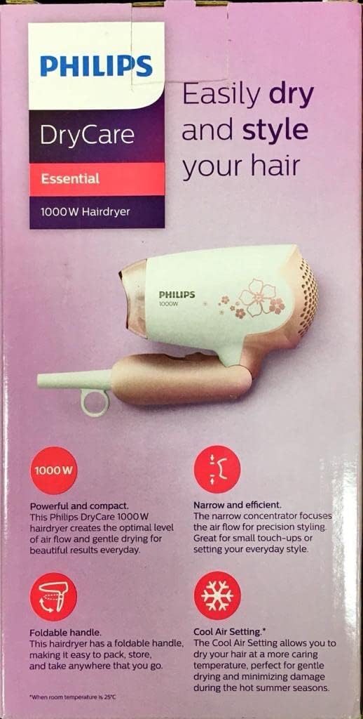PHILIPS 1000W Hair Dryer with Foldable Handle HP8108