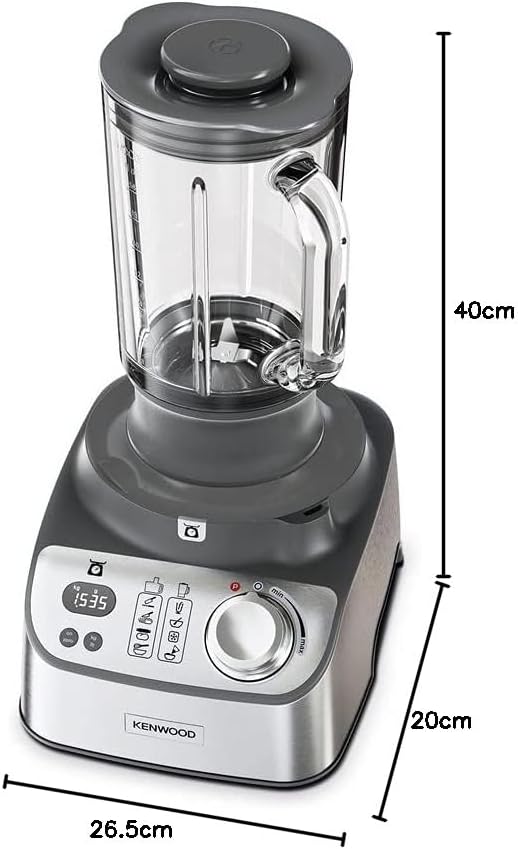 KENWOOD 1000W Food Processor with Blender, Grinder Mill, Dual Metal Whisk, Dough Maker, Citrus Juicer FDM71.690SS - Teq Souq