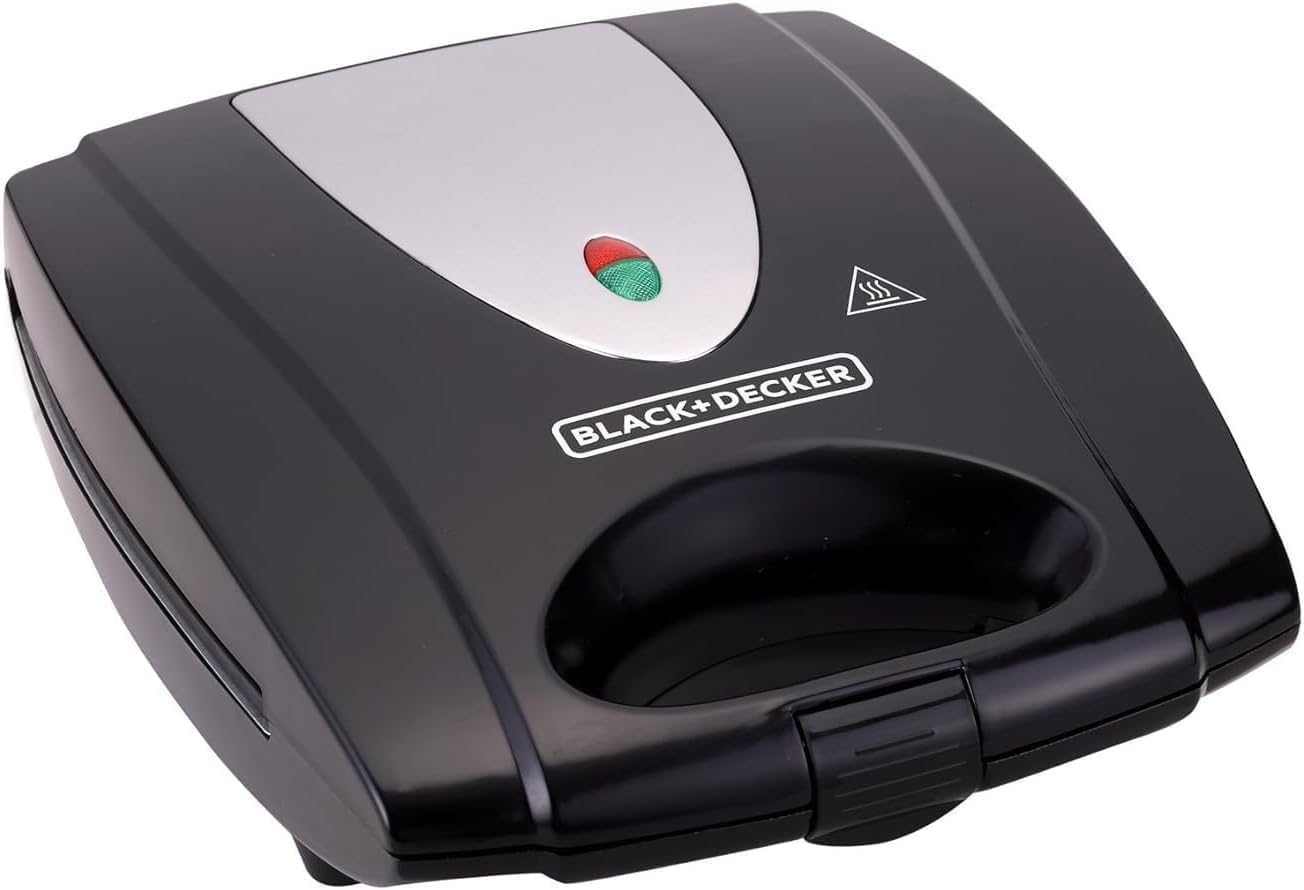 BLACK+DECKER 1400W Sandwich Maker 4 Slot Interchangable And Grill TS4080-B5