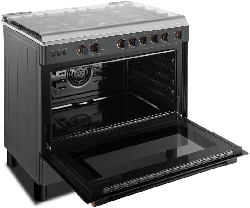 TOSHIBA 90x60 5 Burners Gas Cooker TBA-36LMG5G089KS - Teq Souq