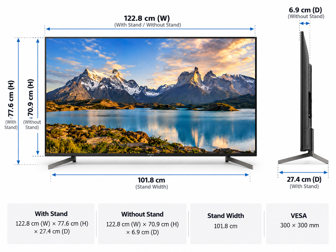 Sony BRAVIA 55-Inch X9500G 4K UHD HDR Android Smart LED TV – X1 Ultimate Processor, Full Array LED, Dolby Vision, Dolby Atmos, TRILUMINOS Display, Black - Teq Souq
