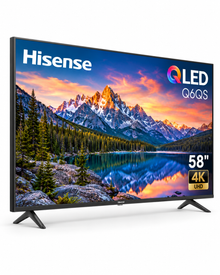 Hisense 58-Inch Q6QS QLED 4K UHD Smart TV (2025) – Quantum Dot Colour, Dolby Vision, Dolby Atmos, VIDAA OS, AI 4K Upscaler, Game Mode Plus, Black - Teq Souq