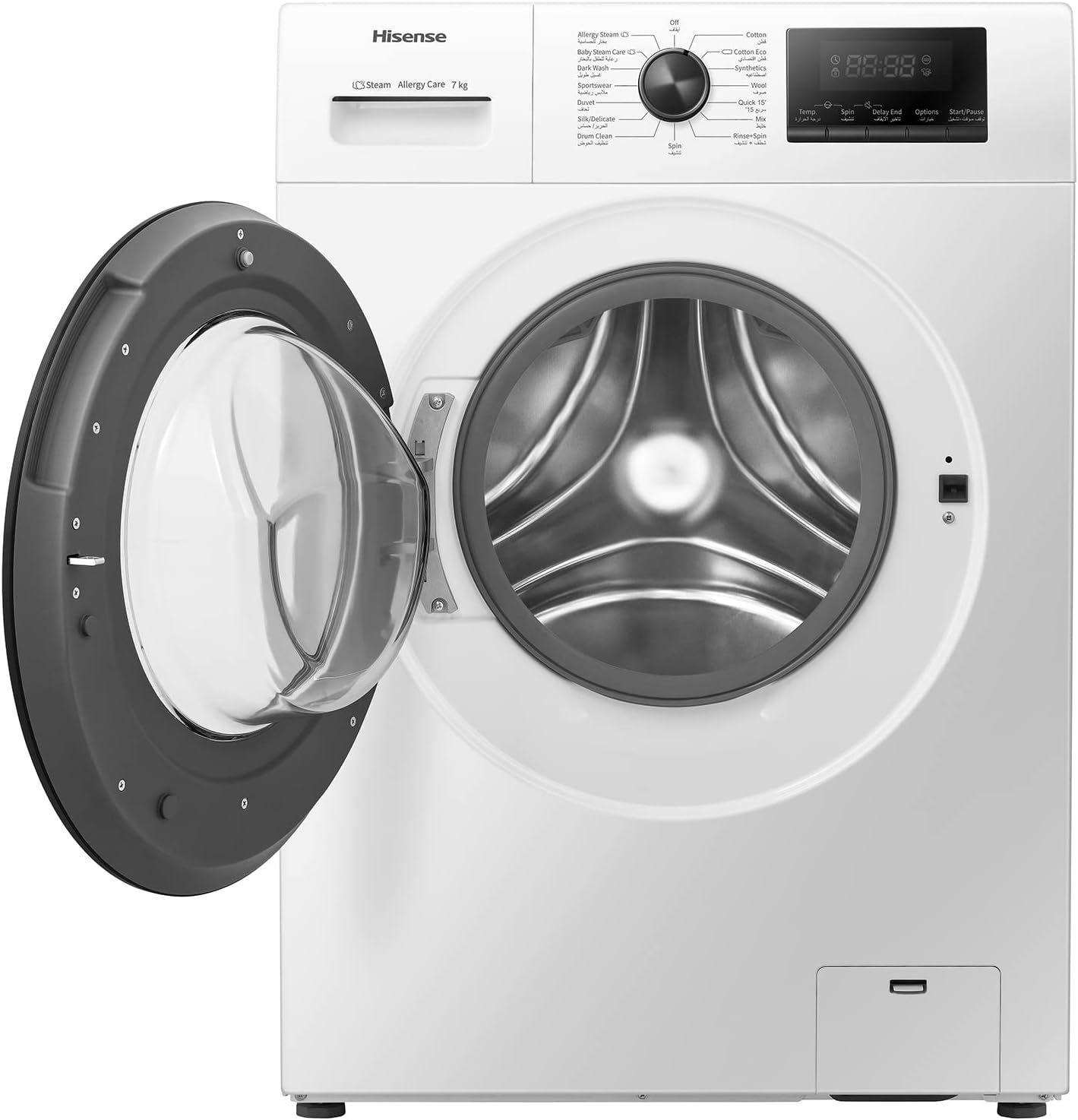 Hisense 7Kg Front Load Washing Machine White WFPV7012M