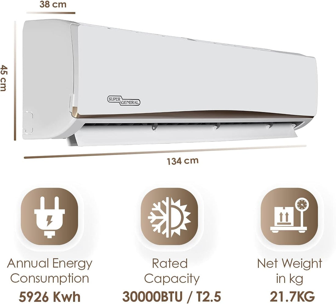 Super General 2.5 Ton Rotary Split Air Conditioner SGS316GE - Teq Souq
