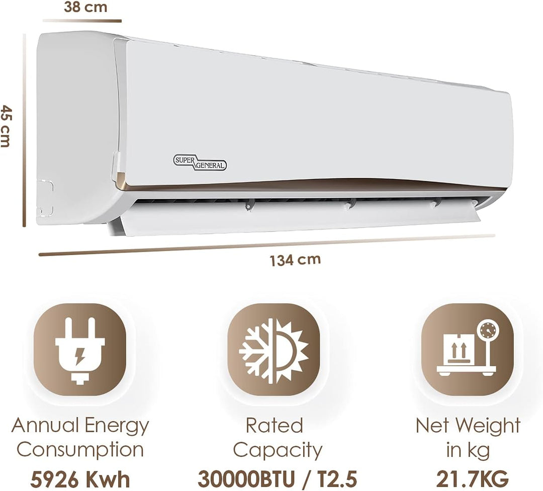 Super General 2.5 Ton Rotary Split Air Conditioner SGS316GE - Teq Souq