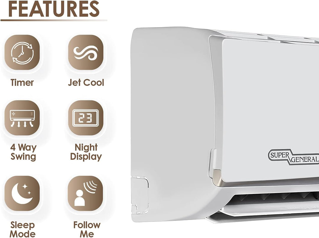 Super General 2.5 Ton Rotary Split Air Conditioner SGS316GE - Teq Souq