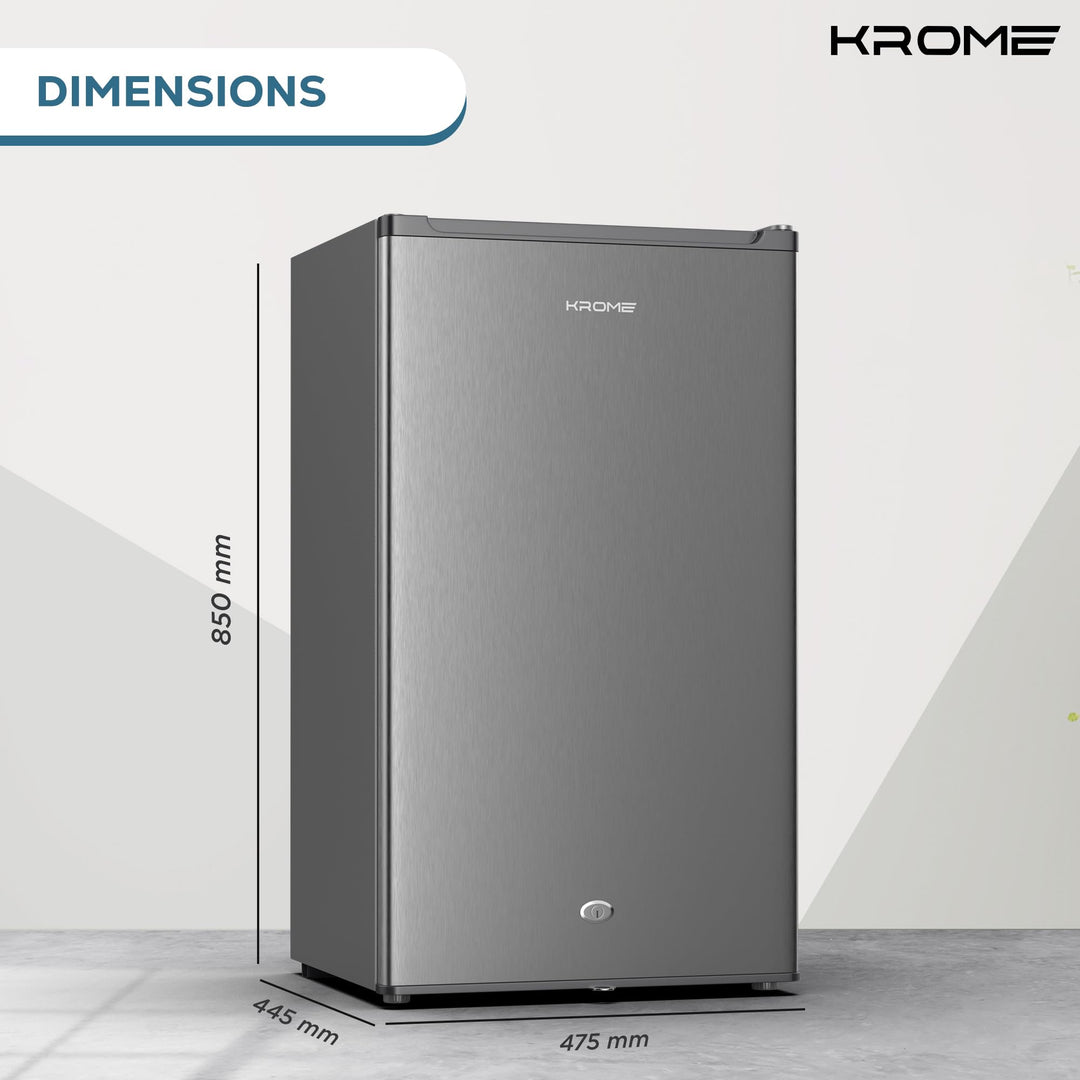 Krome 120L Single Door Refrigerator KR-RDC120H - Teq Souq