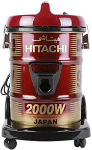 Hitachi 2000W 18L Drum Vacuum Cleaner Red & Gold CV950F - Teq Souq
