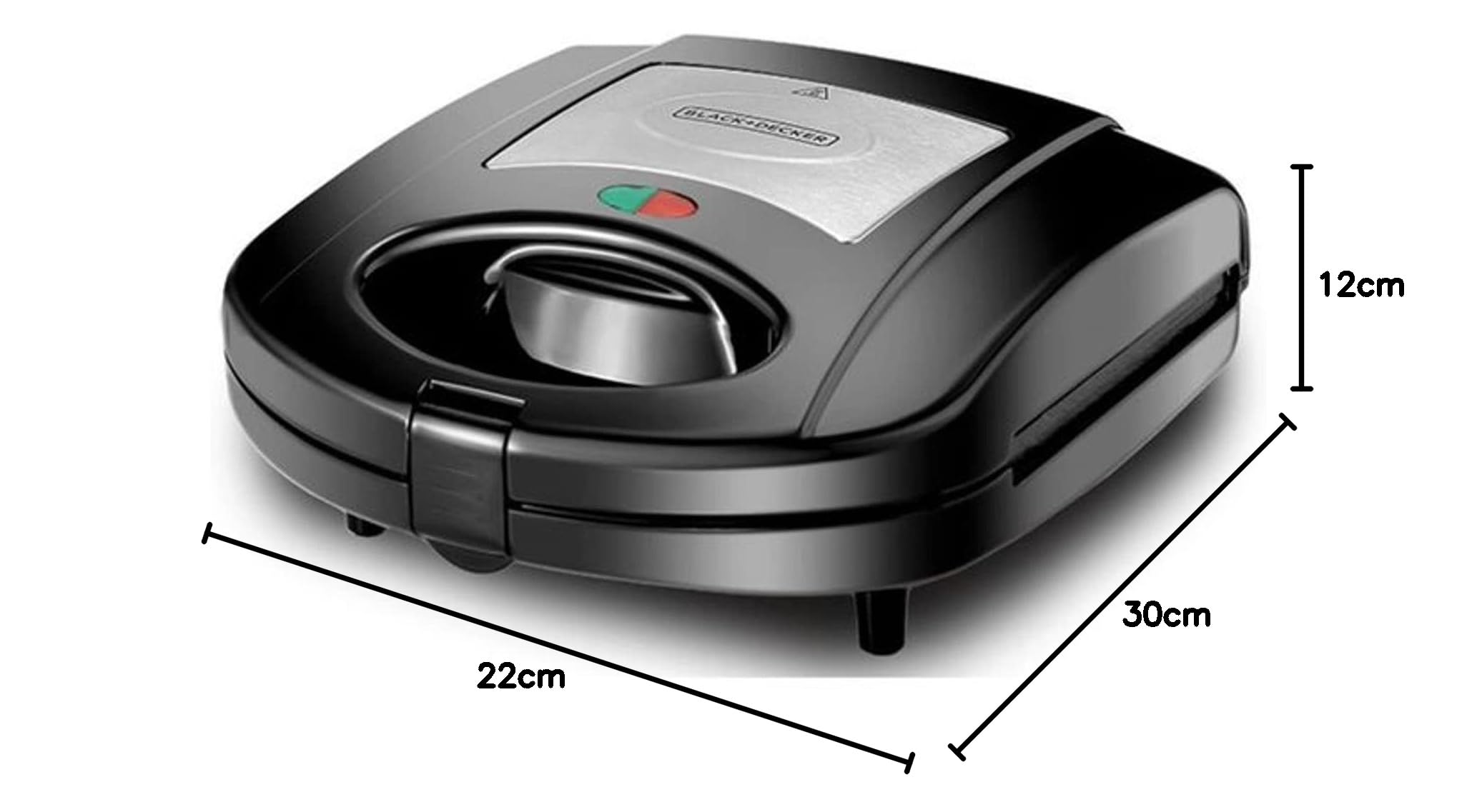 BLACK+DECKER 780W 3 In 1 Interchangeable Grill,Waffle & Sandwich Maker TS2130-B5