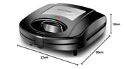 BLACK+DECKER 780W 3 In 1 Interchangeable Grill,Waffle & Sandwich Maker TS2130-B5