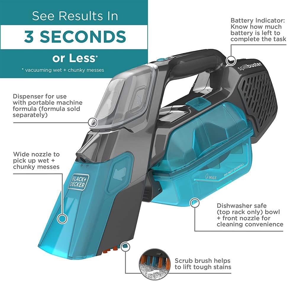 BLACK+DECKER 12V Cordless Spillbuster BHSB315J-GB