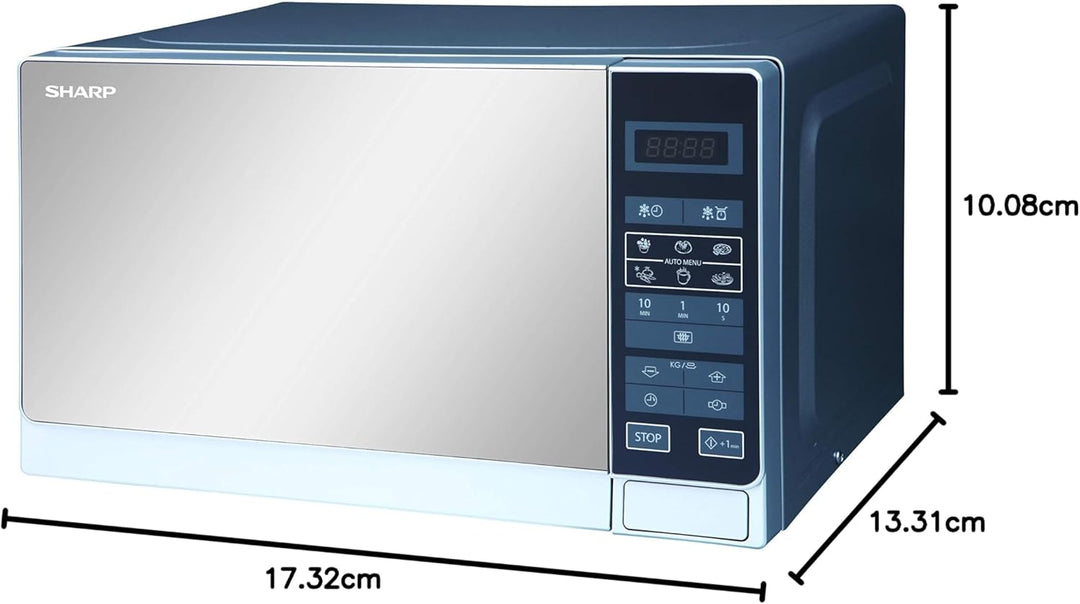 SHARP 20L Digital Solo Microwave Oven R-20MT-S - Teq Souq