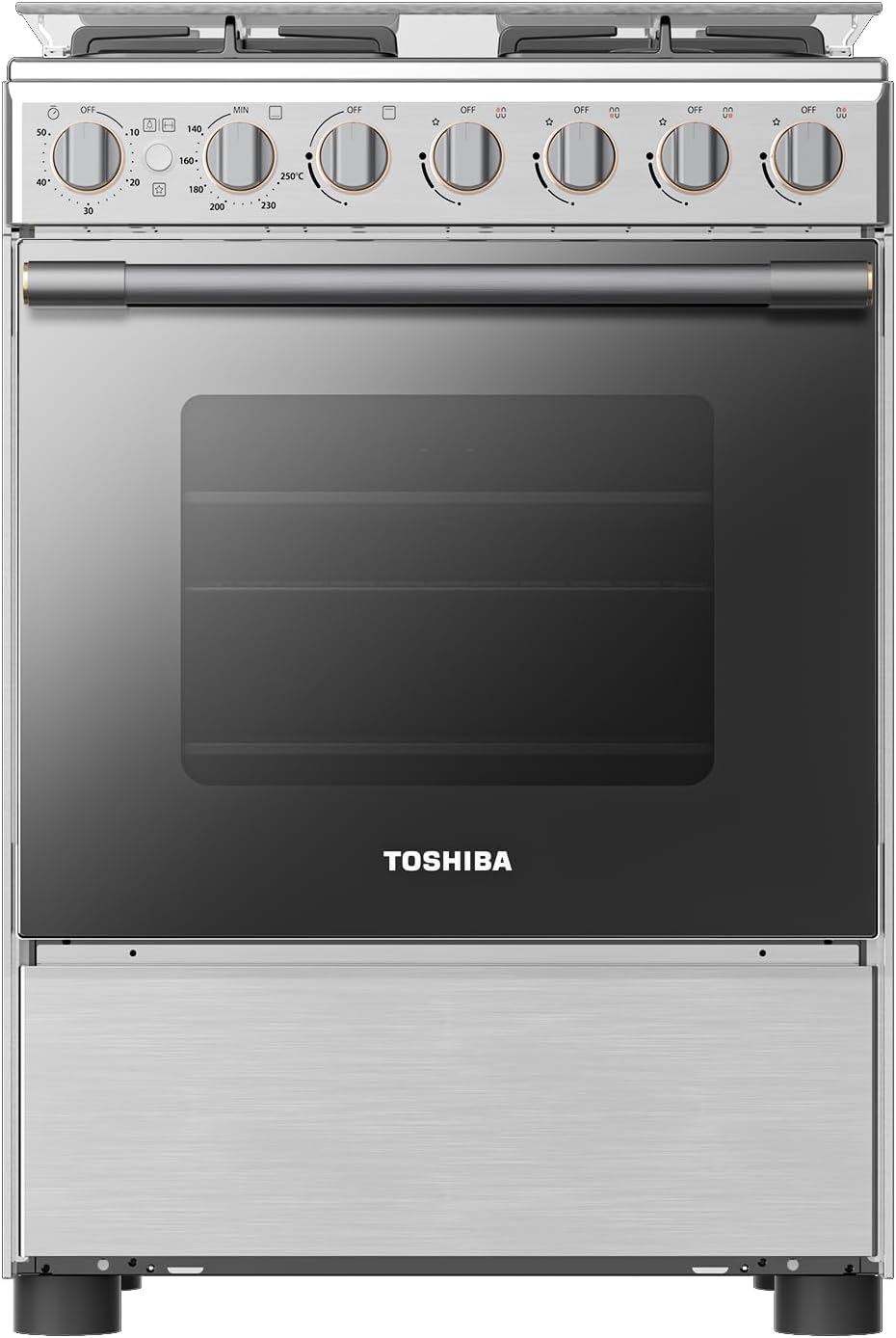TOSHIBA 60x60 4 Burners Gas Cooker RB2-60G4GE(MR) - Teq Souq