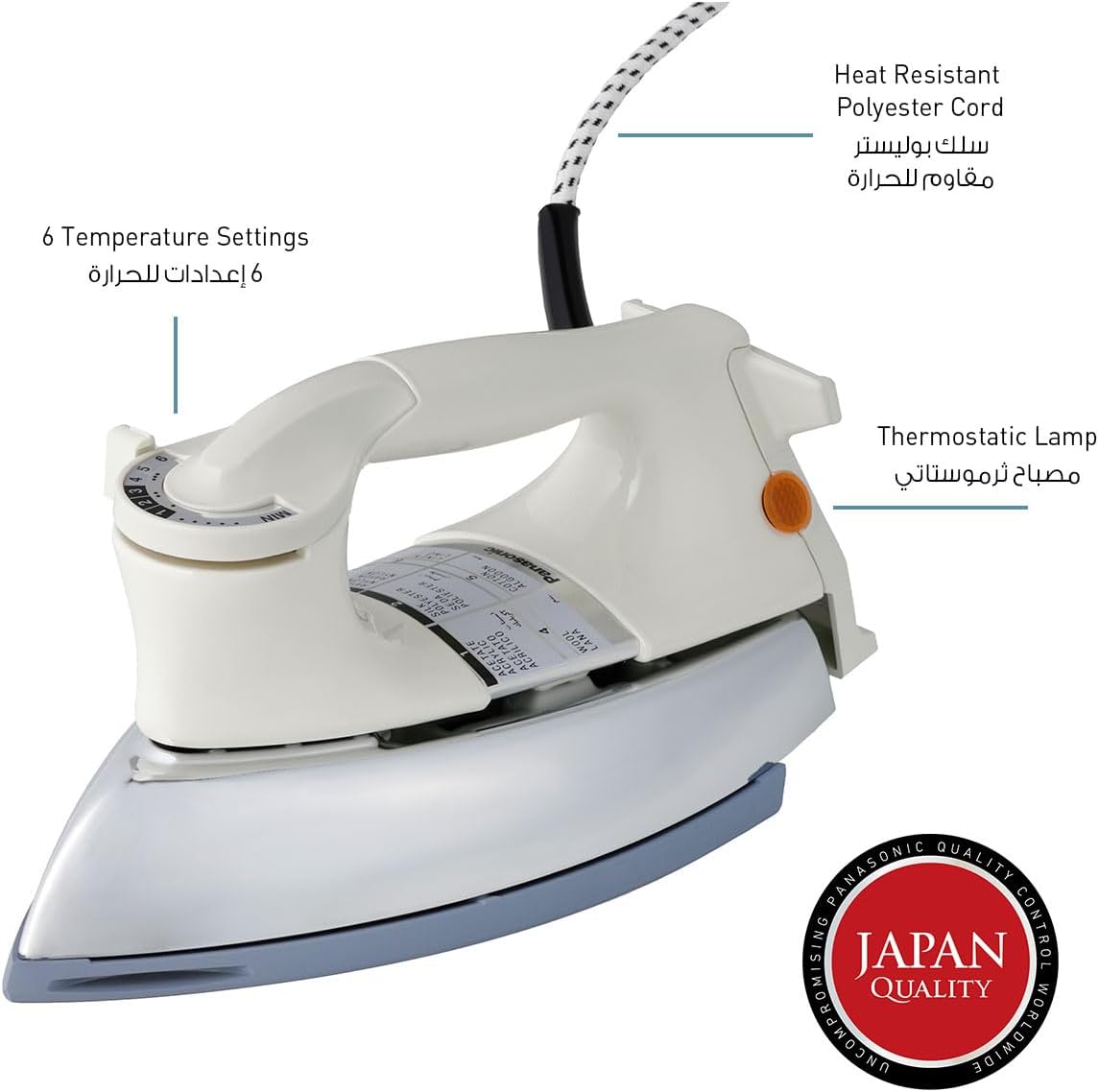 PANASONIC 1000W Heavy Weight Dry Iron NI22AWT