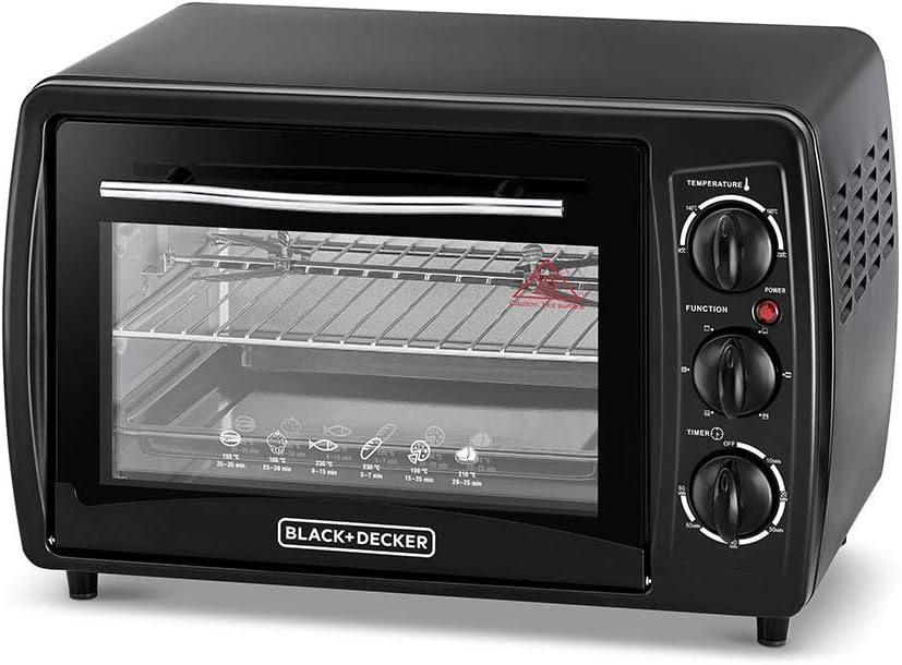 BLACK+DECKER 19L Double Glass Electric Oven TRO19RDG-B5