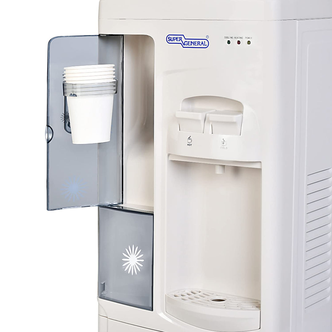 Super General 2 Tap Top Load Water Dispenser with Cabinet SGL1171 - Teq Souq
