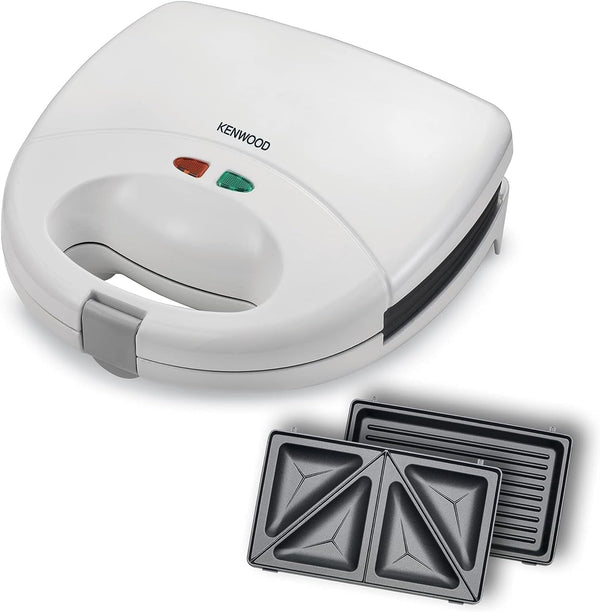 KENWOOD 2 In 1 Sandwich And Grill/Griddle,Dual Plate Press For Toasties SMP01.A0WH