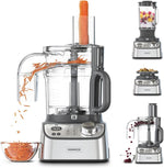 Load image into Gallery viewer, KENWOOD 1000W Food Processor with Blender, Grinder Mill, Dual Metal Whisk, Dough Maker, Citrus Juicer FDM71.690SS - Teq Souq
