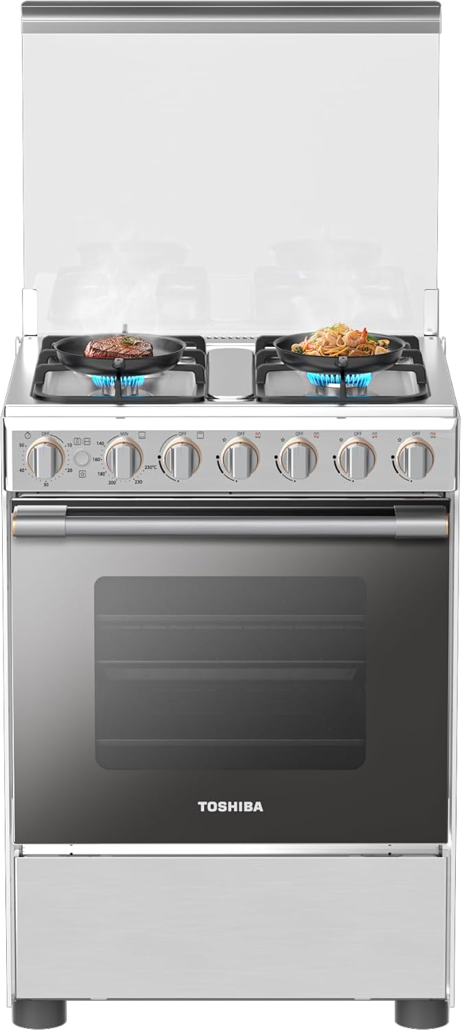 TOSHIBA 60x60 4 Burners Gas Cooker RB2-60G4GE(MR) - Teq Souq