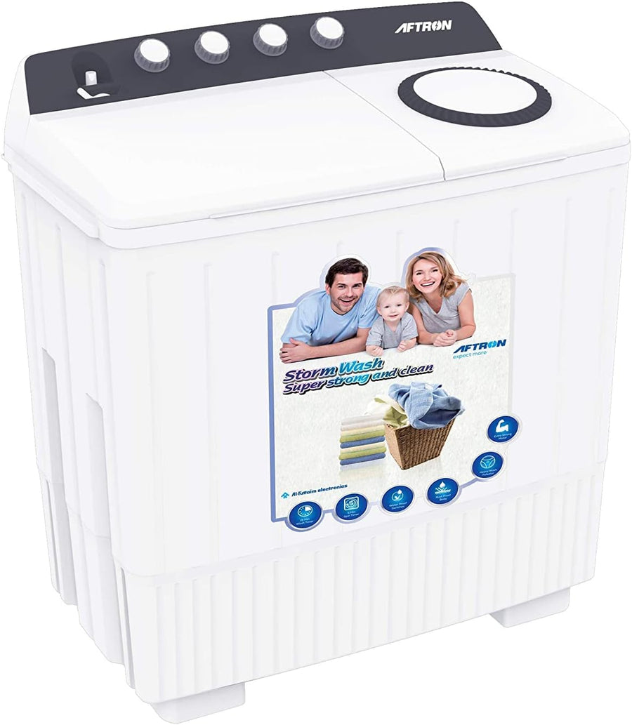 AFTRON 14Kg Twin Tub Semi Automatic Washing Machine AFW14600X - Teq Souq