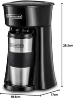 Load image into Gallery viewer, BLACK+DECKER 650W Coffee Machine Travel Mug DCT10-B5 - Teq Souq
