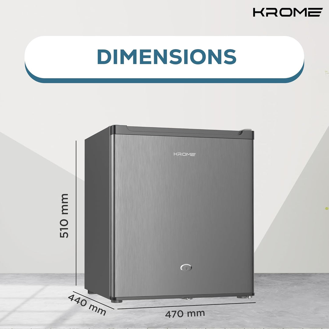 Krome 120L Single Door Refrigerator KR-RDC120H - Teq Souq