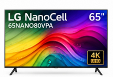 LG 65-Inch NANO80 NanoCell 4K UHD Smart TV – ThinQ AI, webOS, Active HDR, Local Dimming, Quad Core Processor 4K, Magic Remote, Black (65NANO80VPA) - Teq Souq
