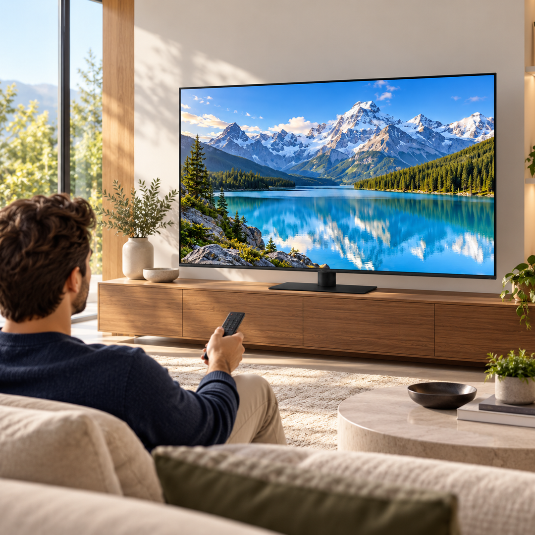 Samsung 65-Inch Q7F QLED 4K Vision AI Smart TV (2025) – Q4 AI Processor, Quantum HDR, 4K Upscaling, One UI Tizen, Samsung Knox Security, Black - Teq Souq