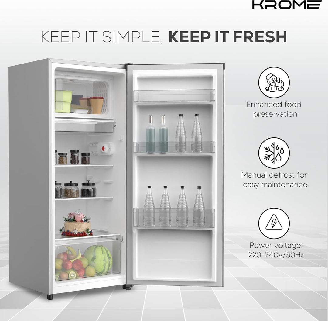 Krome 120L Single Door Refrigerator KR-RDC120H - Teq Souq
