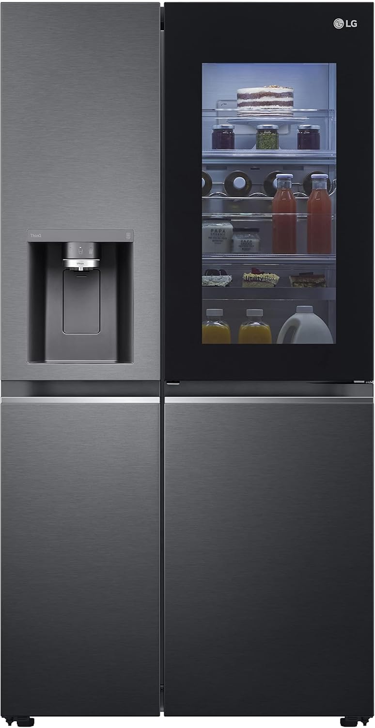 LG 617L Instaview Side By Side Refrigerator GR-X267CQES - Teq Souq
