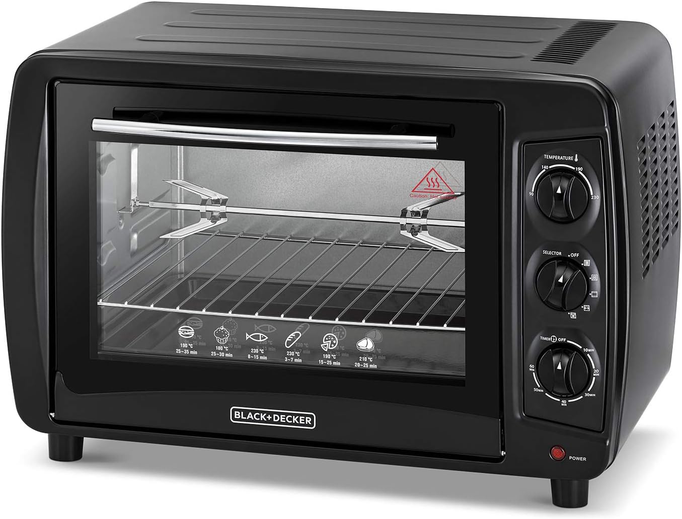 BLACK+DECKER 35L Double Glass Electric Oven TRO35RDG-B5