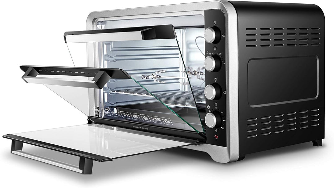 SHARP 100L Double Glass Electric Oven with Rotisserie & Convection EO-G120K-3 - Teq Souq