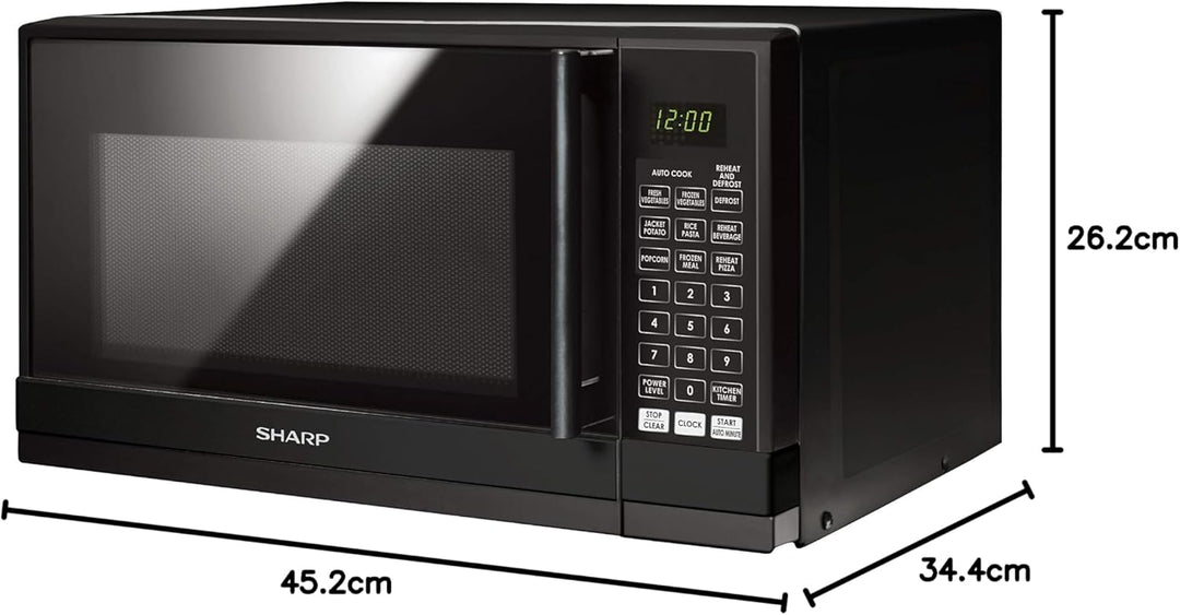 SHARP 20L Digital Solo Microwave Oven R-20GHM-BK3 - Teq Souq