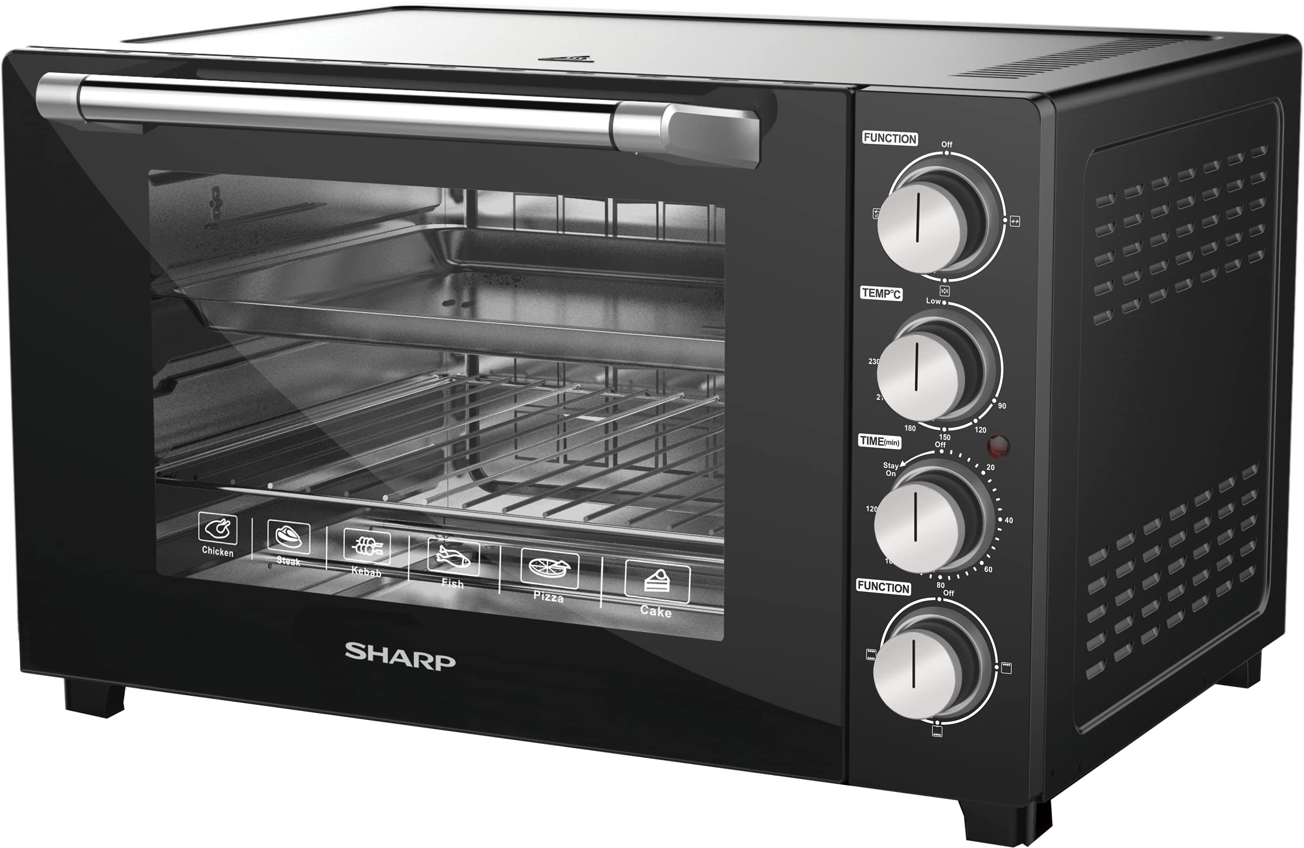 SHARP 60L Double Glass Electric Oven with Rotisserie & Convection EO-60NK-3