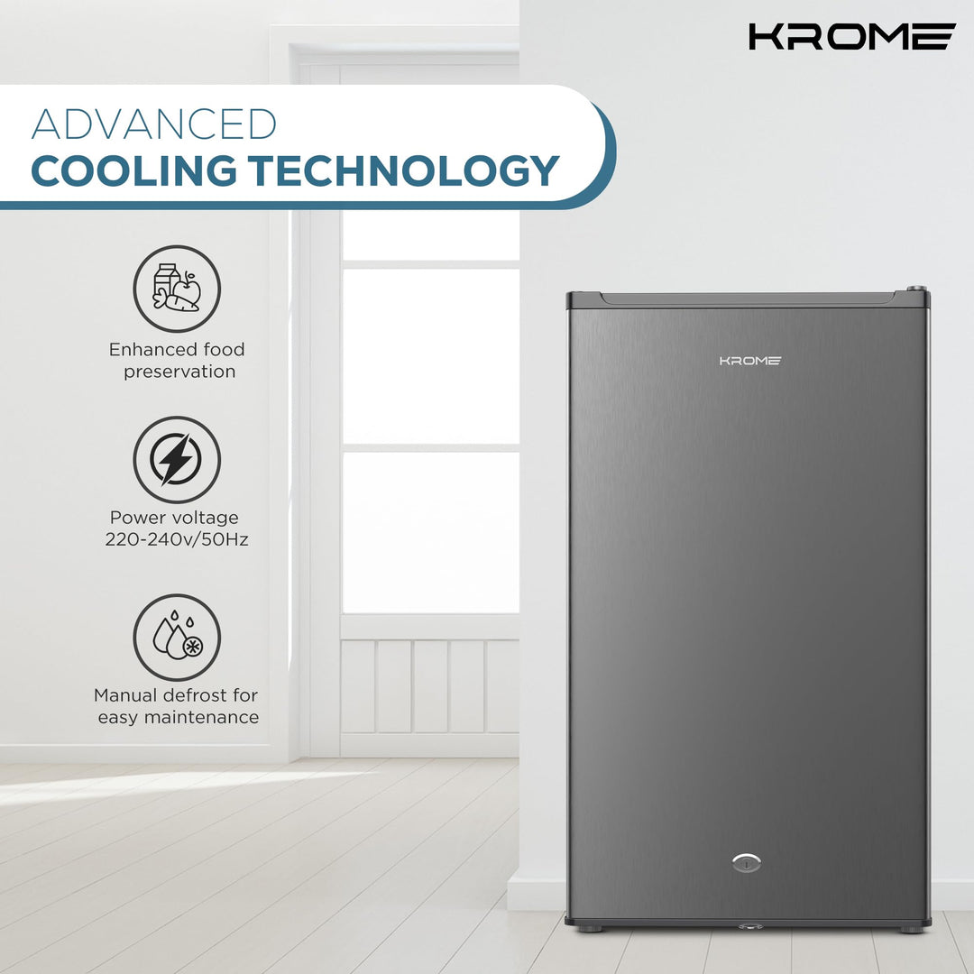 Krome 120L Single Door Refrigerator KR-RDC120H - Teq Souq