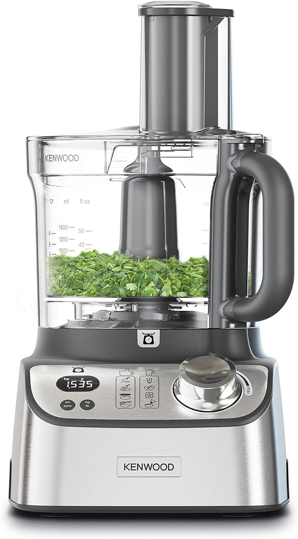 KENWOOD 1000W Food Processor with Blender, Grinder Mill, Dual Metal Whisk, Dough Maker, Citrus Juicer FDM71.690SS - Teq Souq