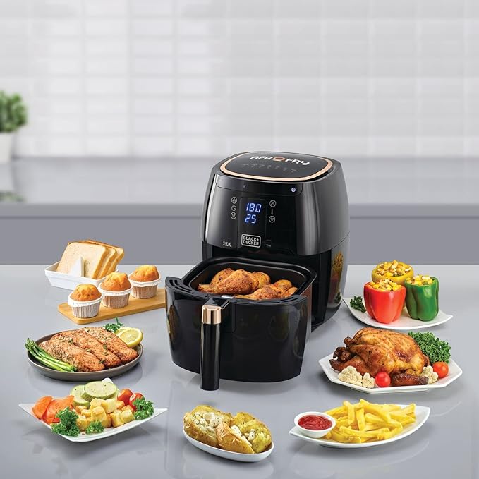 BLACK+DECKER 8.6L 7 in 1 Multifunction Digital Aero Fryer AF5539-B5 - Teq Souq