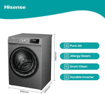 Load image into Gallery viewer, Hisense  7Kg Front Load Washing Machine WFQY7012EVJMT - Teq Souq
