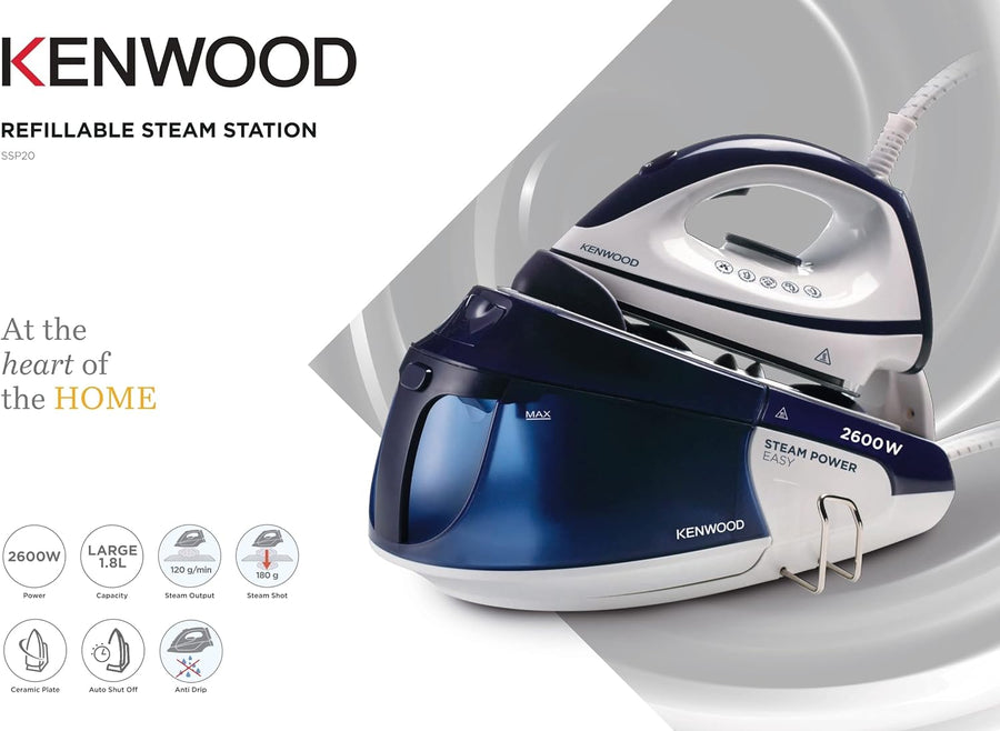 KENWOOD 2600W Steam Iron Steam Station SSP20.000WB - Teq Souq