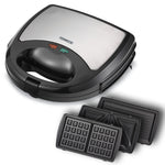 Load image into Gallery viewer, KENWOOD 750W 3 In 1 Sandwich, Grill/Griddle, Waffle, Dual Plate Press For Toasties SMM01.A0BK
